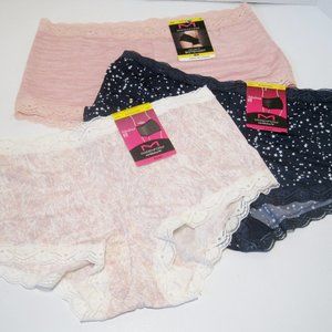 Mixed Lot of 3 New MAIDENFORM One Fabulous Fit BOYSHORT Panties-Sz Med (6)
